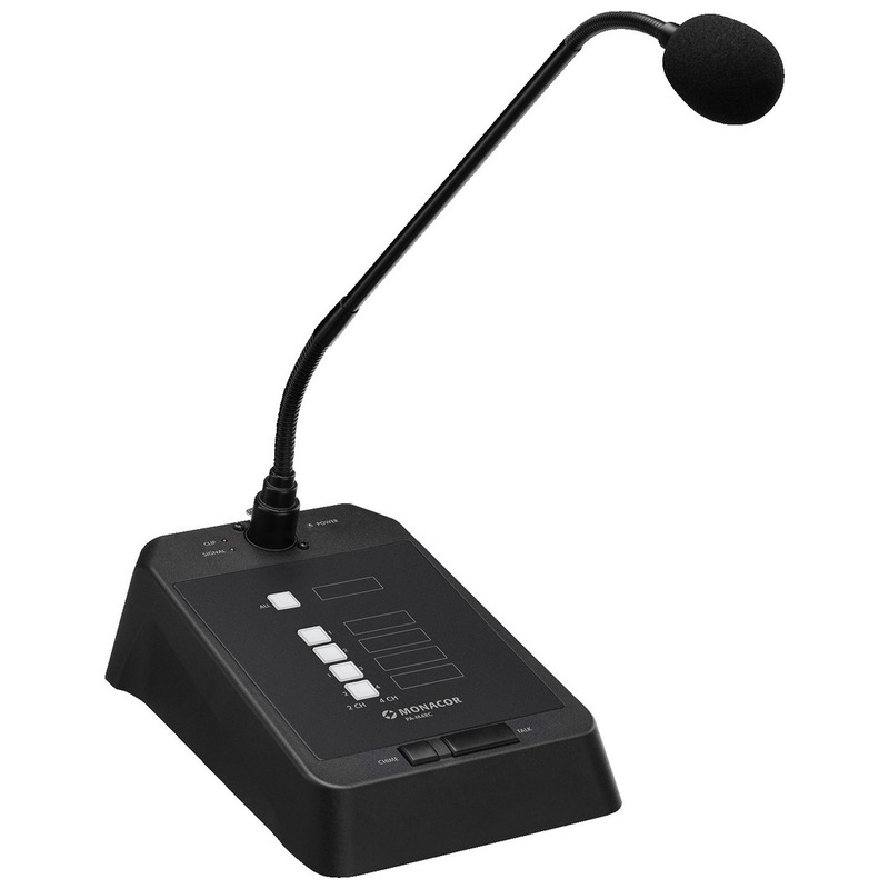 Microfon de paginare zonală PA, 4 zone, pentru amplificator de mixaj matricial PA-M224/M412, conexiune LAN, PA-M4RC, Monacor 1 Microfon de paginare zonală PA, 4 zone, pentru amplificator de mixaj matricial PA-M224/M412, conexiune LAN, PA-M4RC, Monacor