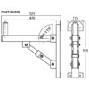 Suport de perete pentru sisteme de difuzoare PA, PAST-84/SW, Monacor 2
