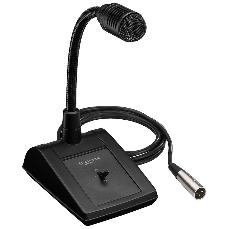 Microfon de birou dinamic pentru PA, cu gât de lebădă, cardioid, conexiune XLR, PDM-302, Monacor 1 Microfon de birou dinamic pentru PA, cu gât de lebădă, cardioid, conexiune XLR, PDM-302, Monacor