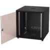 Rack de studio profesional, 12 RU, pentru dispozitive de 482 mm (19″), fata de sticla securizata, RACK-12GD/SW, Monacor 1