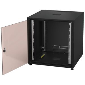 Rack de studio profesional, 12 RU, pentru dispozitive de 482 mm (19″), fata de sticla securizata, RACK-12GD/SW, Monacor 1 Rack de studio profesional, 12 RU, pentru dispozitive de 482 mm (19"), fata de sticla securizata, RACK-12GD/SW, Monacor