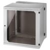 Rack de perete, 12 RU, pentru dispozitive de 482 mm (19″), fata de sticla securizata, RACK-12WP, Monacor 1