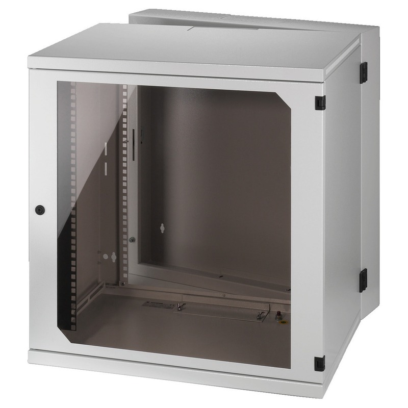 Rack de perete, 12 RU, pentru dispozitive de 482 mm (19″), fata de sticla securizata, RACK-12WP, Monacor 1 Rack de perete, 12 RU, pentru dispozitive de 482 mm (19"), fata de sticla securizata, RACK-12WP, Monacor