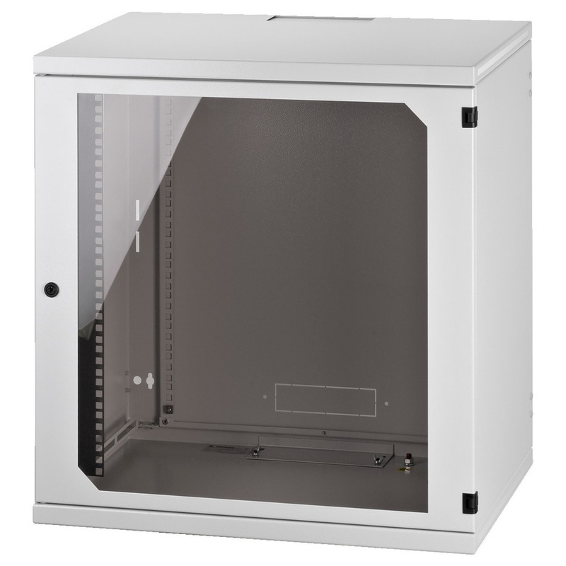 Rack de perete, 12 RU, pentru dispozitive de 482 mm (19″), fata de sticla securizata, RACK-12W, Monacor 1 Rack de perete, 12 RU, pentru dispozitive de 482 mm (19"), fata de sticla securizata, RACK-12W, Monacor