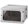 Rack de perete, 6 RU, pentru dispozitive de 482 mm (19″), fata de sticla securizata, RACK-6WP, Monacor 1