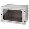 Rack de perete, 6 RU, pentru dispozitive de 482 mm (19″), fata de sticla securizata, RACK-6W, Monacor 1