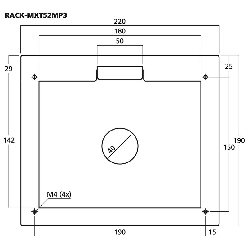 Rack de perete, pentru montarea mixerului cu player MP3 integrat MXT-52MP3, RACK-MXT52MP3, Monacor 3 Rack de perete, pentru montarea mixerului cu player MP3 integrat MXT-52MP3, RACK-MXT52MP3, Monacor - imagine 3