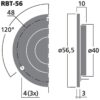Tweeter cu bandă Hi-Fi, 10 W, 4 Ω, RBT-56, Monacor 2
