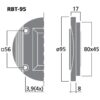 Tweeter cu panglică, 30 W, 8 Ω, RBT-95, Monacor 2