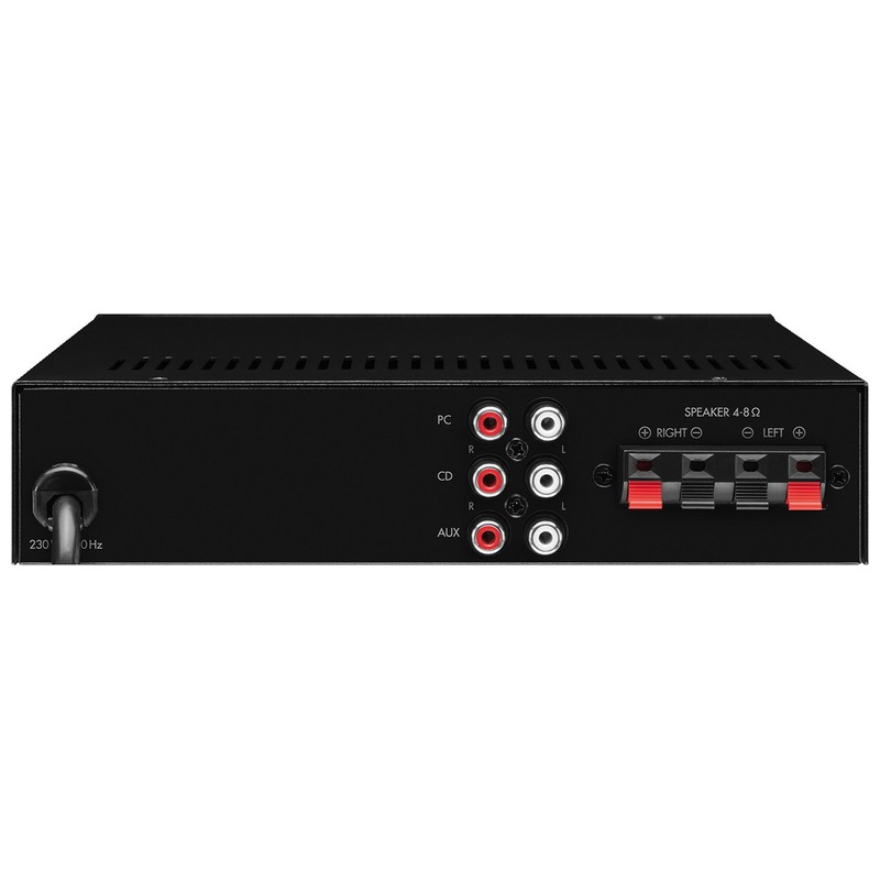 Amplificator stereo universal 50 W, pentru adresare publica, cu 2 canale, 4Ω, 8Ω, 2 x 25 W / 2 x 20 W, SA-100, Monacor 3 Amplificator stereo universal 50 W, pentru adresare publica, cu 2 canale, 4Ω, 8Ω, 2 x 25 W / 2 x 20 W, SA-100, Monacor - imagine 3