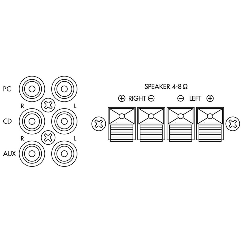 Amplificator stereo universal compact, 25 W, cu 2 canale, 4Ω, 8Ω, 2 x 12,5 W / 2 x 10 W, SA-50, Monacor 2 Amplificator stereo universal compact, 25 W, cu 2 canale, 4Ω, 8Ω, 2 x 12,5 W / 2 x 10 W, SA-50, Monacor - imagine 2