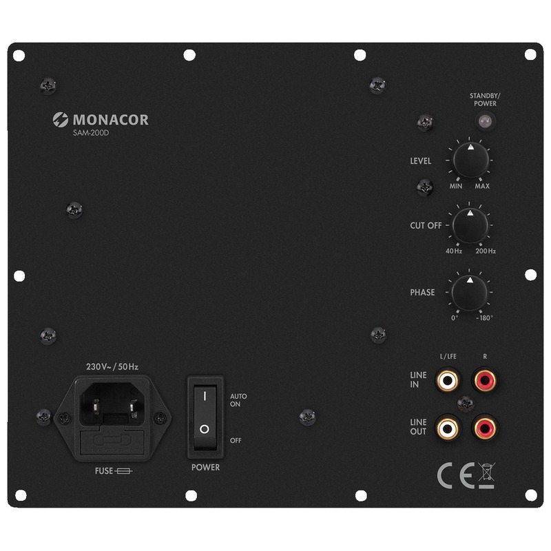 Modul subwoofer activ clasa D, 200 W la 4 Ω, SAM-200D, Monacor 1 Modul subwoofer activ clasa D, 200 W la 4 Ω, SAM-200D, Monacor