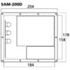 Modul subwoofer activ clasa D, 200 W la 4 Ω, SAM-200D, Monacor 3