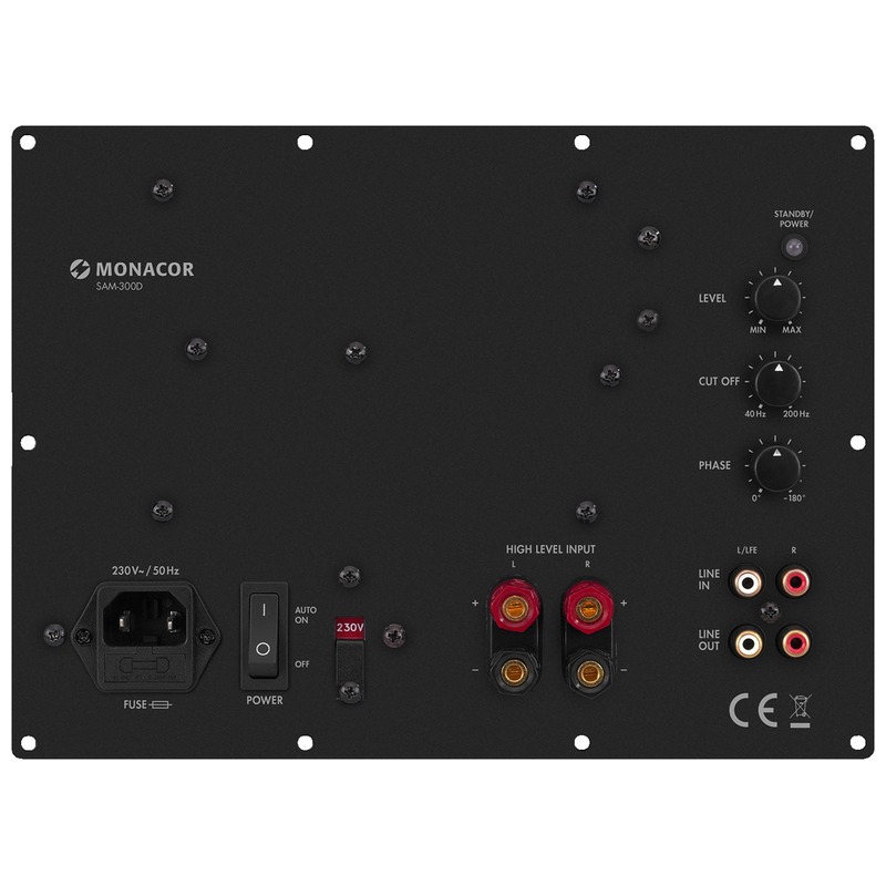 Modul subwoofer activ clasa D, 300 W la 4 Ω, SAM-300D, Monacor 1 Modul subwoofer activ clasa D, 300 W la 4 Ω, SAM-300D, Monacor