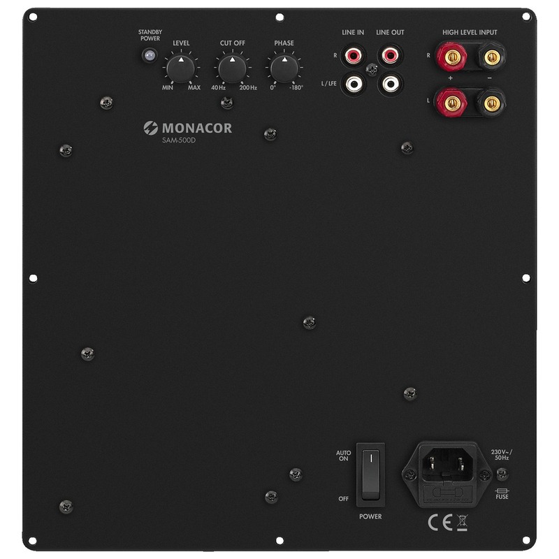Modul subwoofer activ clasa D, 500 W la 4 Ω, SAM-500D, Monacor 1 Modul subwoofer activ clasa D, 500 W la 4 Ω, SAM-500D, Monacor