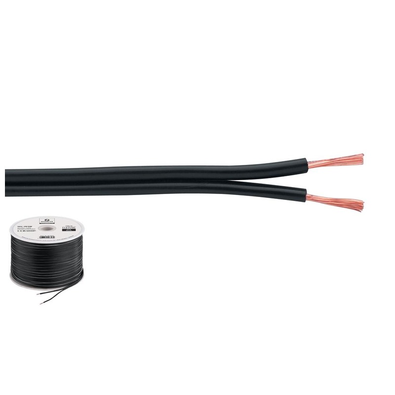 Cablu difuzor calitate economica, 2 x 0,75 mm2, 100 m, CCA, SPC-70/SW, Monacor 1 Cablu difuzor calitate economica, 2 x 0,75 mm2, 100 m, CCA, SPC-70/SW, Monacor
