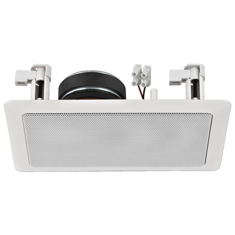 Difuzor Hi-Fi de perete/de plafon, impedanta 8Ω cu 2 cai, 25 W, alb, SPE-15/WS, Monacor 1 difuzor perete tavan 25W Monacor 8Ω AVISystems