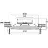 Difuzor de plafon pentru adresare publica, cu impedanta 4Ω, 15 W, alb, SPE-150/WS, Monacor 3