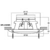 Difuzoare de plafon (pereche) pentru adresare publica, cu impedanta 8Ω, 25 W, alb, SPE-230/WS, Monacor 2