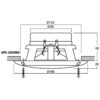 Difuzoare de plafon (pereche) pentru adresare publica, cu impedanta 8Ω, 30 W, alb, SPE-265/WS, Monacor 2