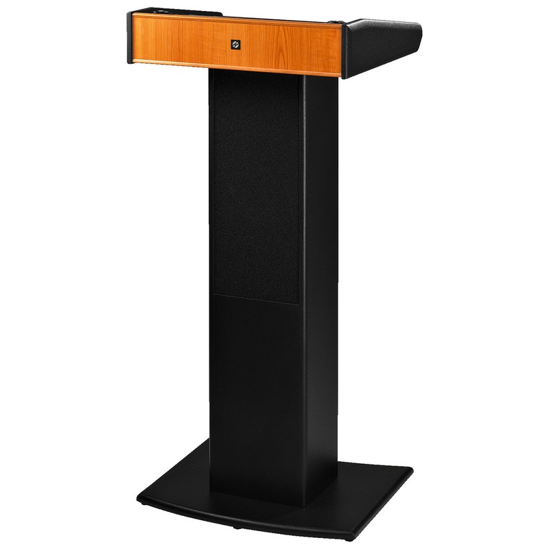 Pupitru profesional cu unitate receptor multifrecvență integrată pe 2 canale, tehnologie UHF PLL și amplificator clasa D, SPEECH-104D, Monacor 1 pupitru profesional Monacor SPEECH-104D cu amplificator si receptor wireless