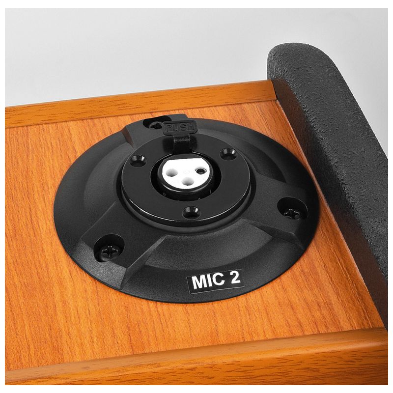 Pupitru profesional cu unitate receptor multifrecvență integrată pe 2 canale cu tehnologie UHF PLL, SPEECH-204, Monacor 4 Pupitru profesional cu unitate receptor multifrecvență integrată pe 2 canale cu tehnologie UHF PLL, SPEECH-204, Monacor - imagine 4