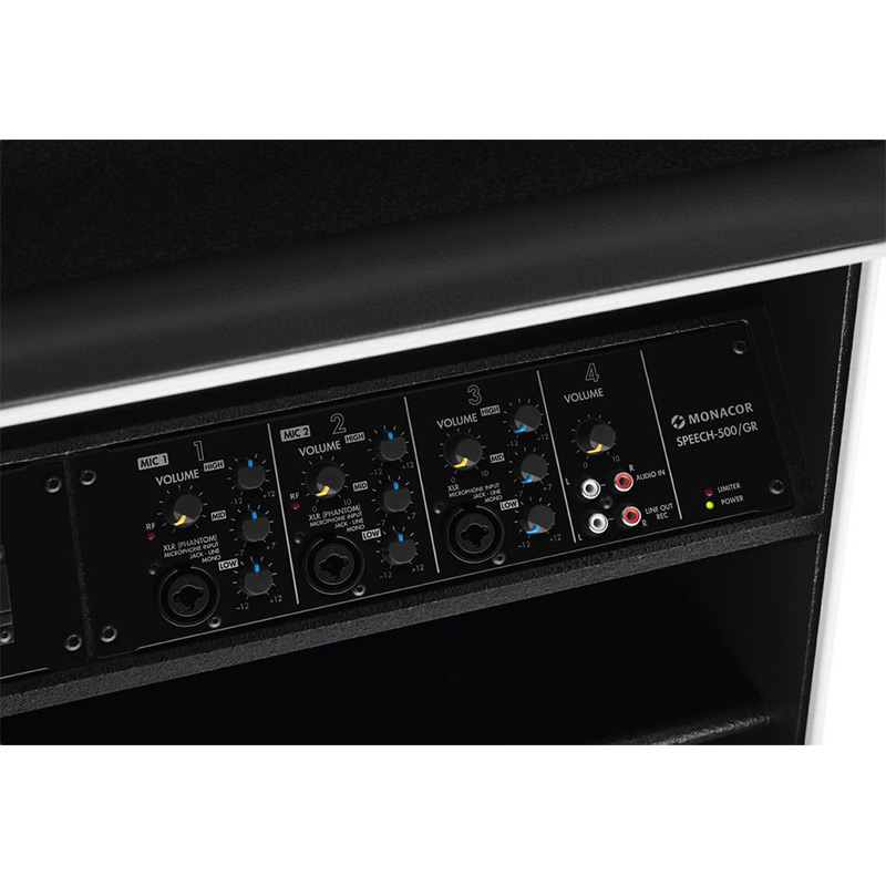 Pupitru profesional cu reglare electrică a înălțimii și sistem de amplificare wireless integrat, SPEECH-500/GR, Monacor 2 Pupitru profesional cu reglare electrică a înălțimii și sistem de amplificare wireless integrat, SPEECH-500/GR, Monacor - imagine 2
