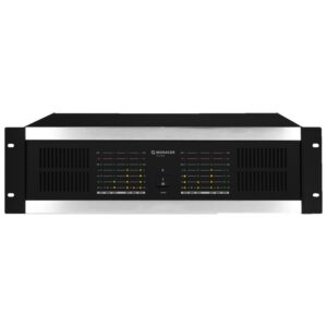 Amplificator cu limitator integrat, pentru adresare publica, cu 8 canale, 1280 W, 4Ω / 8 x 160 W, 8Ω / 8 x 100 W, STA-1508, Monacor
