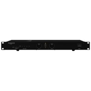 Amplificator stereo clasa D cu 2 canale, pentru adresare publica, 250 W, 4Ω / 2 x 125 W, 8Ω / 2 x 75 W, STA-200D, Monacor