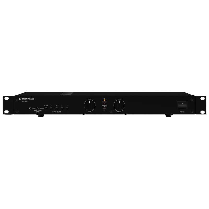 Amplificator stereo clasa D cu 2 canale, pentru adresare publica, 250 W, 4Ω / 2 x 125 W, 8Ω / 2 x 75 W, STA-200D, Monacor 1 Amplificator stereo clasa D cu 2 canale, pentru adresare publica, 250 W, 4Ω / 2 x 125 W, 8Ω / 2 x 75 W, STA-200D, Monacor