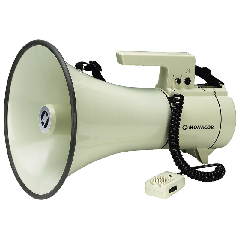 Portavoce cu microfon de mana, 35 W, 122 dB, sirena, control al volumului, TM-35M, Monacor 1 Portavoce cu microfon de mana, 35 W, 122 dB, sirena, control al volumului, TM-35M, Monacor