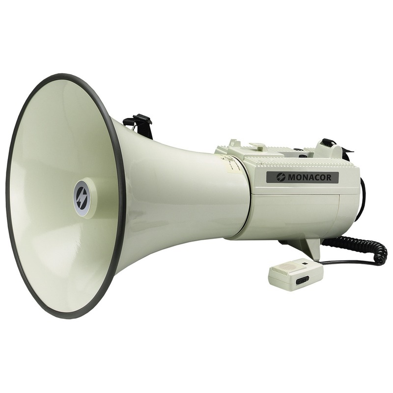 Portavoce cu microfon de mana, 45 W, 124 dB, sirena, control al volumului, TM-45M, Monacor 1 Portavoce cu microfon de mana, 45 W, 124 dB, sirena, control al volumului, TM-45M, Monacor