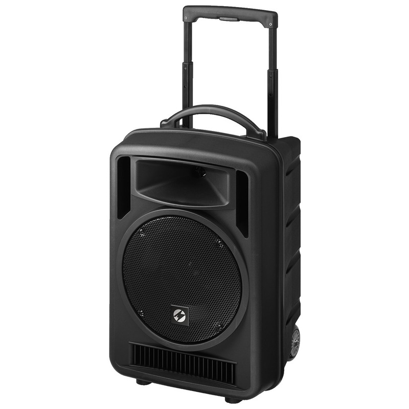 Sistem portabil de amplificare de mare putere, 170 W, cu unitate receptor multifrecvență integrată, reglabilă pe 2 canale, cu tehnologie UHF PLL și receptor Bluetooth, TXA-1022CD, Monacor 1 sistem amplificare profesional Monacor TXA-1022CD putere 170W pentru evenimente