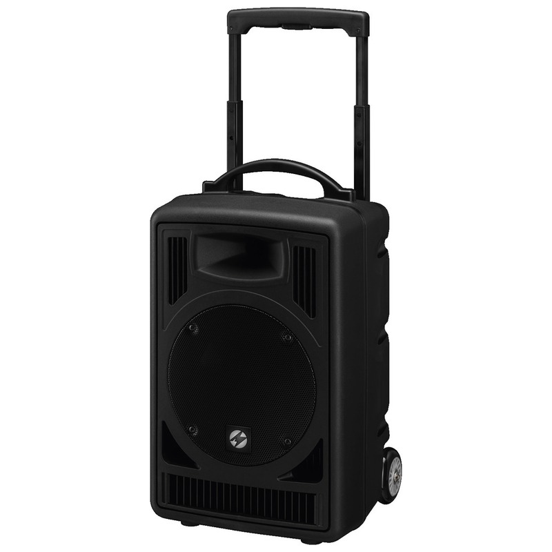 Sistem de amplificare portabil, 50 W, cu unitate receptor multifrecvență integrată pe 2 canale cu tehnologie UHF PLL și receptor Bluetooth, TXA-822CD, Monacor 1 sistem amplificare portabil Monacor TXA-822CD cu receptor 2 canale si bluetooth