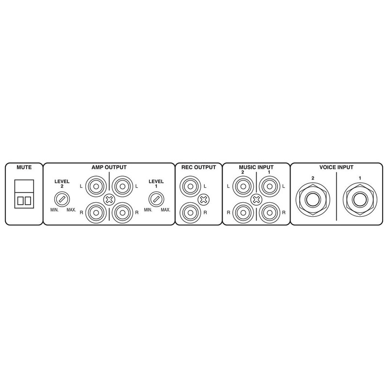 Mixer de linie pentru microfon cu 4 canale, 5 intrari, VMX-440/SW, Monacor 2 Mixer de linie pentru microfon cu 4 canale, 5 intrari, VMX-440/SW, Monacor - imagine 2