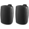 Difuzoare de perete (pereche) pentru adresare publica cu transformator 100V / impedanta 8Ω, cu 2 cai, 60W, 4″, negru, WALL-04T/SW, Monacor 1 difuzoare perete 100V 60W 4 inch Monacor AVISystems