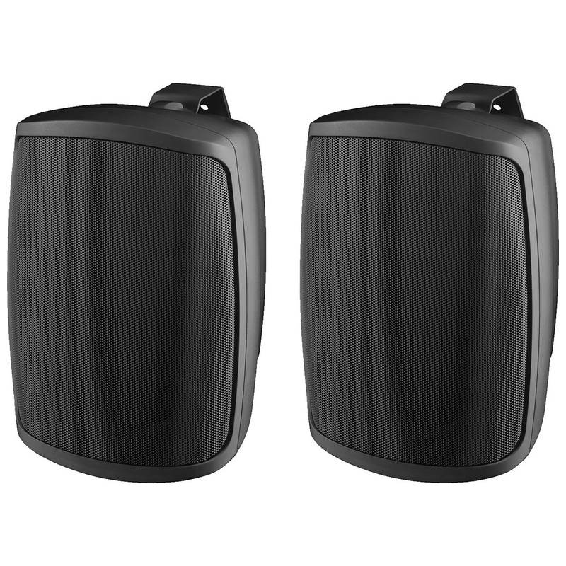 Difuzoare de perete (pereche) pentru adresare publica cu transformator 100V / impedanta 8Ω, cu 2 cai, 60W, 4″, negru, WALL-04T/SW, Monacor 1 difuzoare perete 100V 60W 4 inch Monacor AVISystems