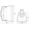 Difuzoare de perete (pereche) pentru adresare publica cu transformator 100V / impedanta 8Ω, cu 2 cai, 80W, 5″, negru, WALL-05T/SW, Monacor 3