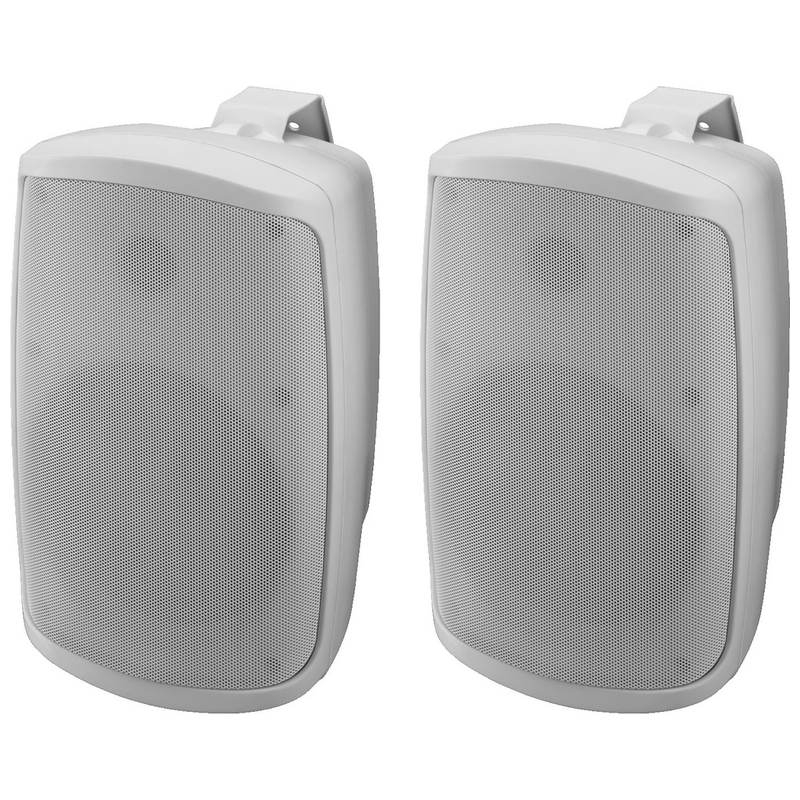Difuzoare de perete (pereche) active/pasive pentru adresare publica, cu 2 cai, 2 x 50W, 6″, alb, WALL-06SET/WS, Monacor 1 difuzoare perete active 2x50W 6 inch Monacor