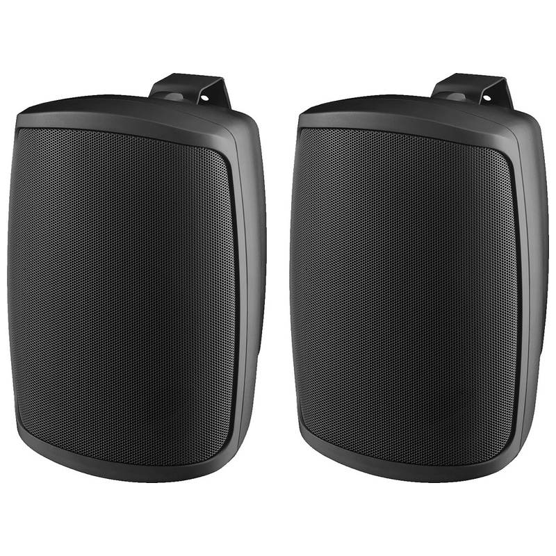 Difuzoare de perete (pereche) pentru adresare publica cu transformator 100V / impedanta 8Ω, cu 2 cai, 100W, 6″, negru, WALL-06T/SW, Monacor 1 difuzoare perete 100V 100W 6 inch negre Monacor