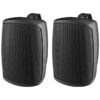 Difuzoare de perete (pereche) pentru adresare publica cu transformator 100V / impedanta 8Ω, cu 2 cai, 120W, 8″, negru, WALL-08T/SW, Monacor 1 difuzoare perete 100V 120W 8 inch Monacor