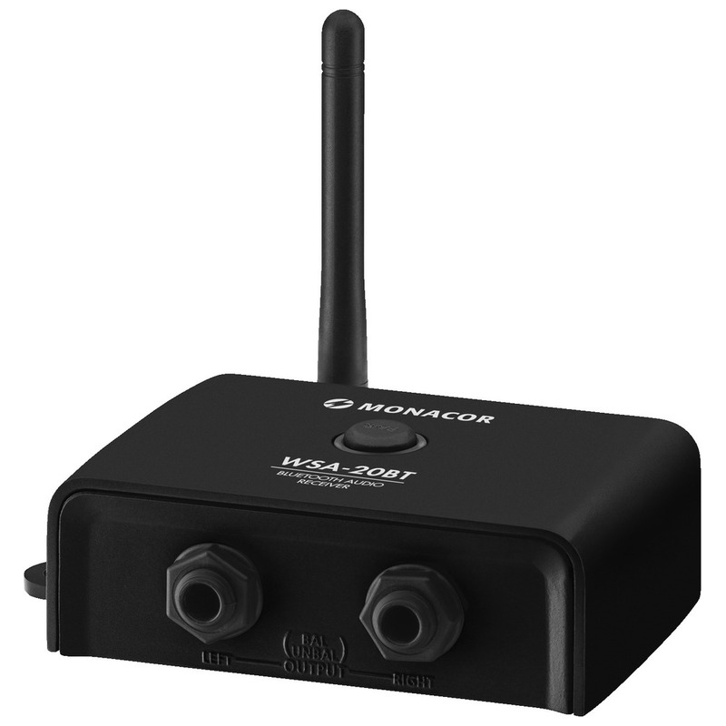 Receptor audio Bluetooth, pentru redarea pieselor muzicale de pe dispozitive audio mobile direct pe sistemul audio, WSA-20BT, Monacor 1 Receptor audio Bluetooth, pentru redarea pieselor muzicale de pe dispozitive audio mobile direct pe sistemul audio, WSA-20BT, Monacor