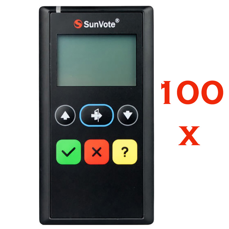 Sistem de vot electronic portabil pentru Consiliu Local cu 100 participanti, software, geanta de incarcare si transport, E11 Plus, SunVote 1 Sistem de vot electronic portabil SunVote 100 participanti pentru consiliu local