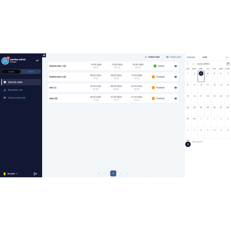 Licenta software pentru sedinte online si vot electronic, maxim 45 participanti, pentru primarie, consiliu local si AGA 3 Licenta software pentru sedinte online si vot electronic, maxim 45 participanti, pentru primarie, consiliu local si AGA - imagine 3
