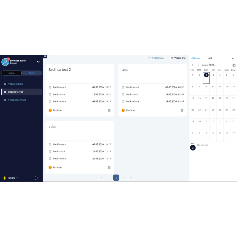 Licenta software pentru sedinte online si vot electronic, maxim 45 participanti, pentru primarie, consiliu local si AGA 5 Licenta software pentru sedinte online si vot electronic, maxim 45 participanti, pentru primarie, consiliu local si AGA - imagine 5