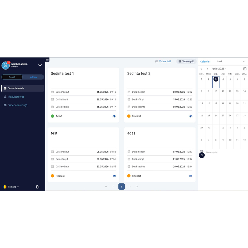 Licenta software pentru sedinte online si vot electronic, maxim 45 participanti, pentru primarie, consiliu local si AGA 6 Licenta software pentru sedinte online si vot electronic, maxim 45 participanti, pentru primarie, consiliu local si AGA - imagine 6