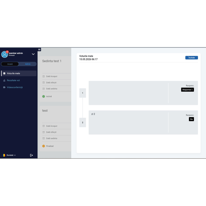 Licenta software pentru sedinte online si vot electronic, maxim 45 participanti, pentru primarie, consiliu local si AGA 7 Licenta software pentru sedinte online si vot electronic, maxim 45 participanti, pentru primarie, consiliu local si AGA - imagine 7