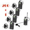 Pachet sistem de ghidare | tur ghidat live in frecventa UHF cu maxim 16 de canale, digital, ultrausor, unidirectional cu 200 de receptoare ATS-20R, 1 transmiter ATS-20T, cu geanta de transport si incarcare, Monacor 1