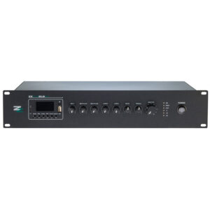 Amplificator cu player, cu mixer integrat, pentru adresare publica, cu 1 zone, 70V, 100 V, 4Ω, 8Ω, 16Ω, 1 x 120 W, ZZONE912PA, ZZIPP