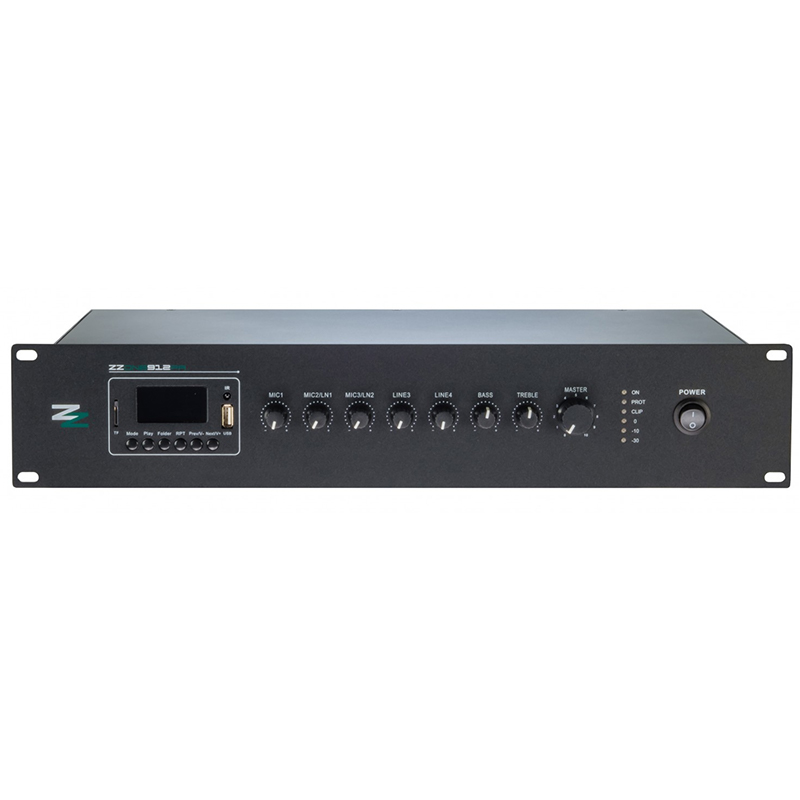 Amplificator cu player, cu mixer integrat, pentru adresare publica, cu 1 zone, 70V, 100 V, 4Ω, 8Ω, 16Ω, 1 x 120 W, ZZONE912PA, ZZIPP 1 Amplificator cu player, cu mixer integrat, pentru adresare publica, cu 1 zone, 70V, 100 V, 4Ω, 8Ω, 16Ω, 1 x 120 W, ZZONE912PA, ZZIPP